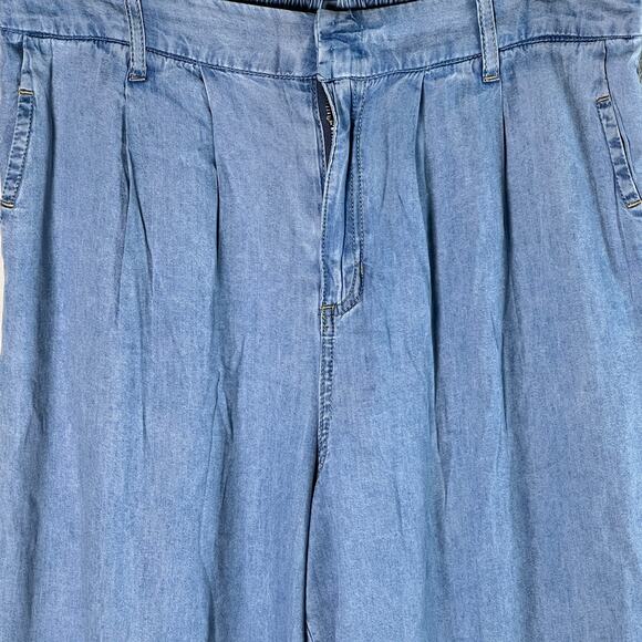 Sincerely Jules High Waisted Pleated Wide Leg Trouser Pants Women's 11/30 Blue - Picture 2 of 7